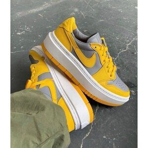 7 Women's Jordan 1 Elevate Low Cement Gray Varsity Maize DH7004 017